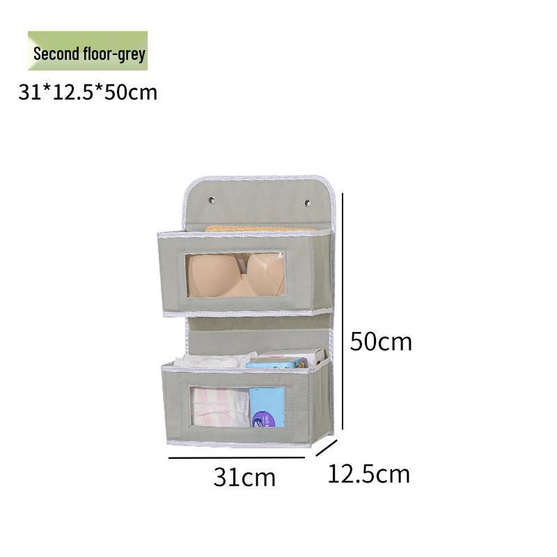 Wall-Mounted Fabric Hanging Organizer with Pockets - Essential Over-the-Door Storage for Dorms and Homes