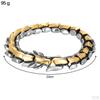 Biker Bracelet Titanium Steel of Dragon Shape Bangle for Men Boys