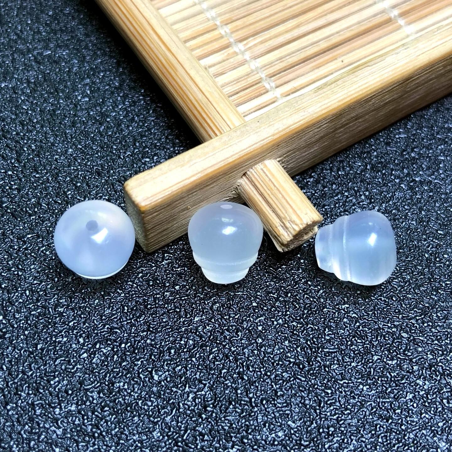 Lychee Ice Through-Hole Spacer Beads Star Moon Bodhi Wenwan Buddhist Bracelet Necklace Accessories