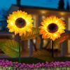 Girasoli Luce Solare Alimentata a Energia Solare Girasoli Illuminazione Decorativa per Prato Giardino Esterno