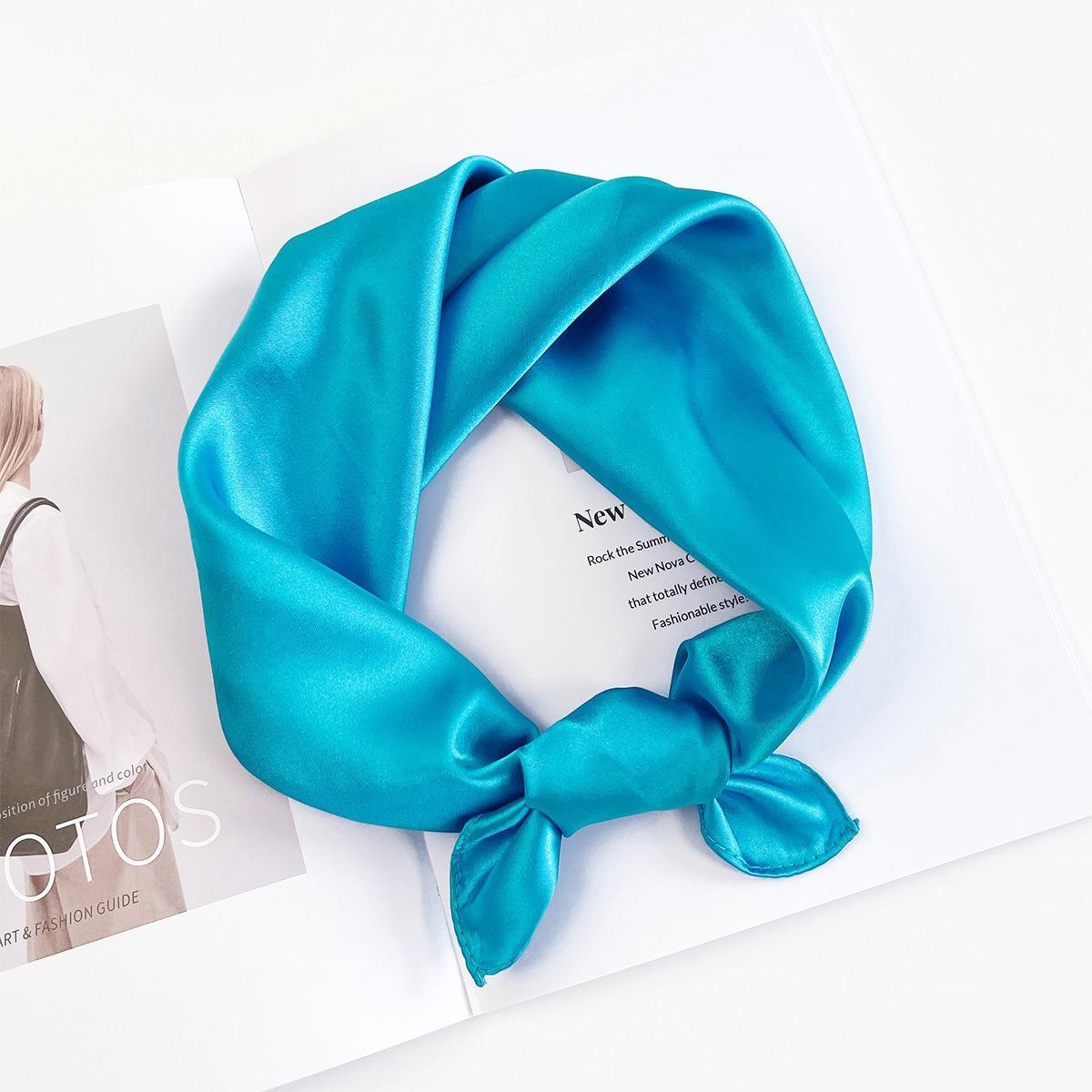 60 * 60 Four Seasons Доступен Новый женский маленький квадратный шарф, высококачественный шарф с буквенным принтом, профессиональный шарф, атласный шарф 60*60cm