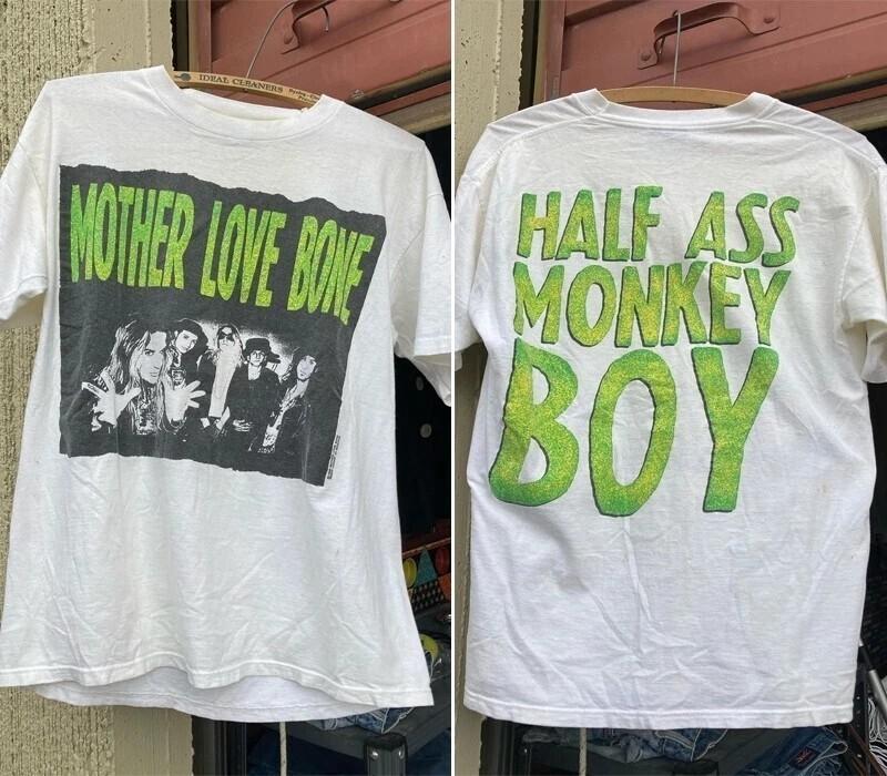 Merry Christmas Mother Love Bone  Half Ass Monkey Boy Reprint All Size U65.38 Unisex T-Shirt XL