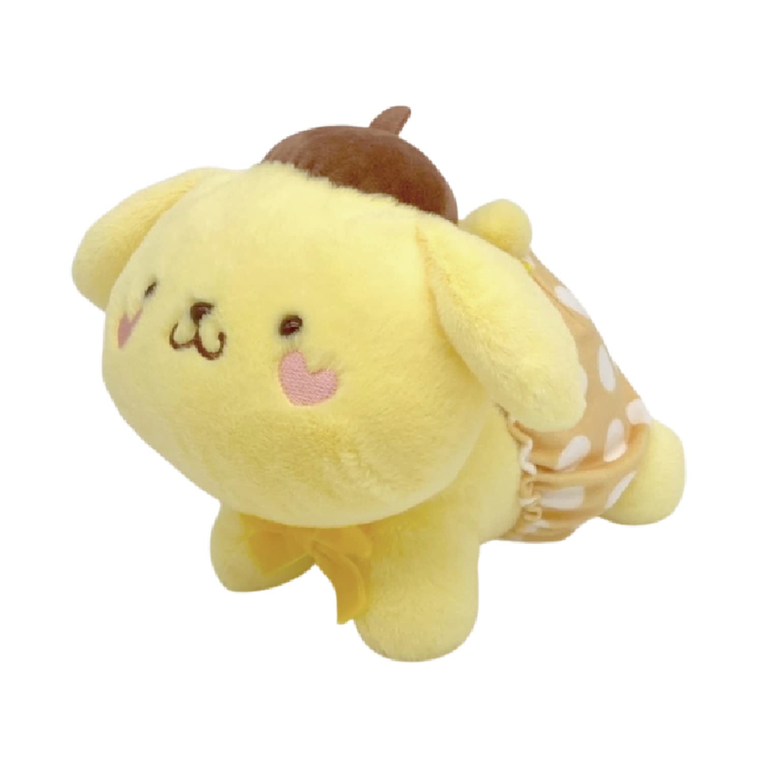Nakajima Corporation Sanrio Characters Nakayochi Omuchu Pompompurin Plush Toy, Small, 181145-23