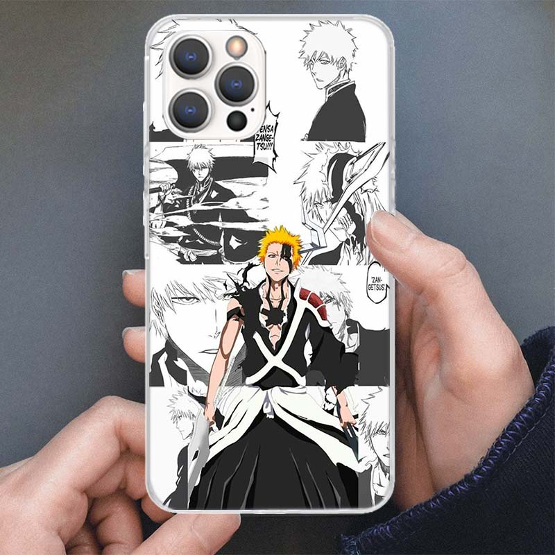 Ichigo Kenpachi Bleach Anime Phone Case For iPhone 17 16 15 14 13 12 11 Pro Max Mini Plus Air 7 SE 8 Soft Silicone Print Shell F