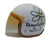 SunUp FLOWER Motorcycle Pearl Ladies Free SL-001 Jet-Style Helmet, White, Size (57-58cm) (Pearl White)