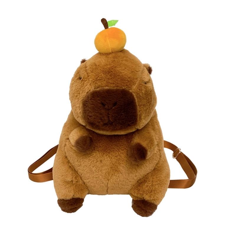 

Portable Capybara Plushie Backpack Plush Crossbody Bags Casual Shoulder Bag For Children And Teens Travel Or Gift