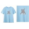 izzue it Women's Pixel Cat Embroidered Cotton T-Shirt
