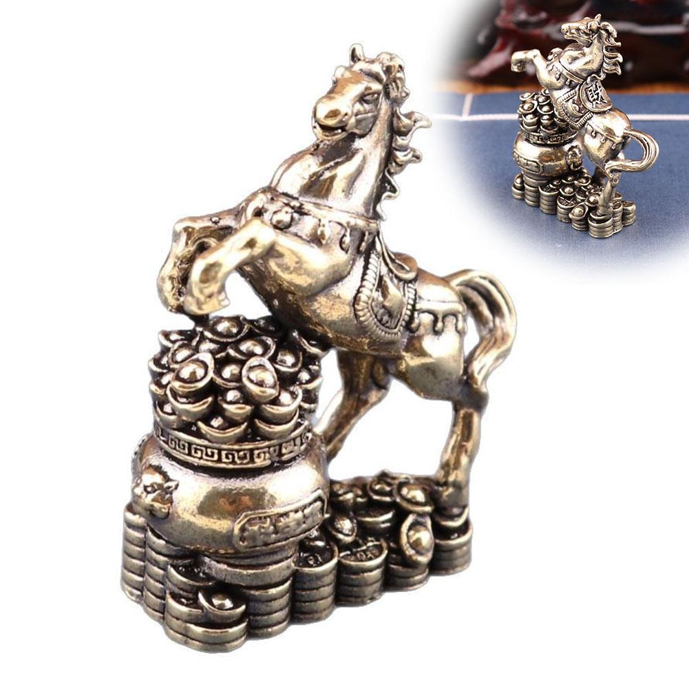 

Mata Treasure Pot Ornament Bronze Horse Desktop Decoration Metal Craft Home Decorations Chinese Zodiac Horse Statue