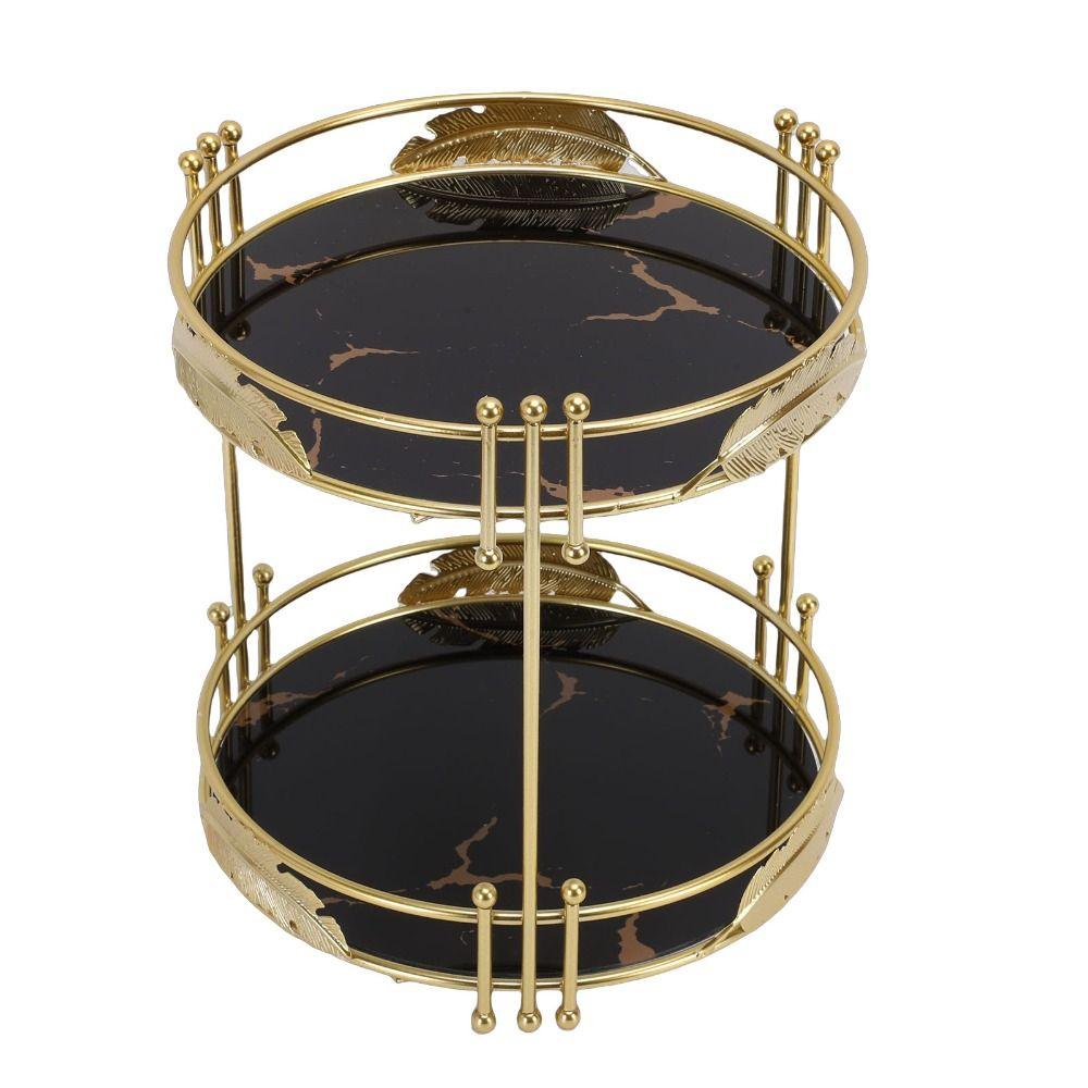 2-stufiger Make-up-Organizer Abnehmbare Ablage Kosmetik-Aufbewahrungsständer Für Schminktisch Tischplatte