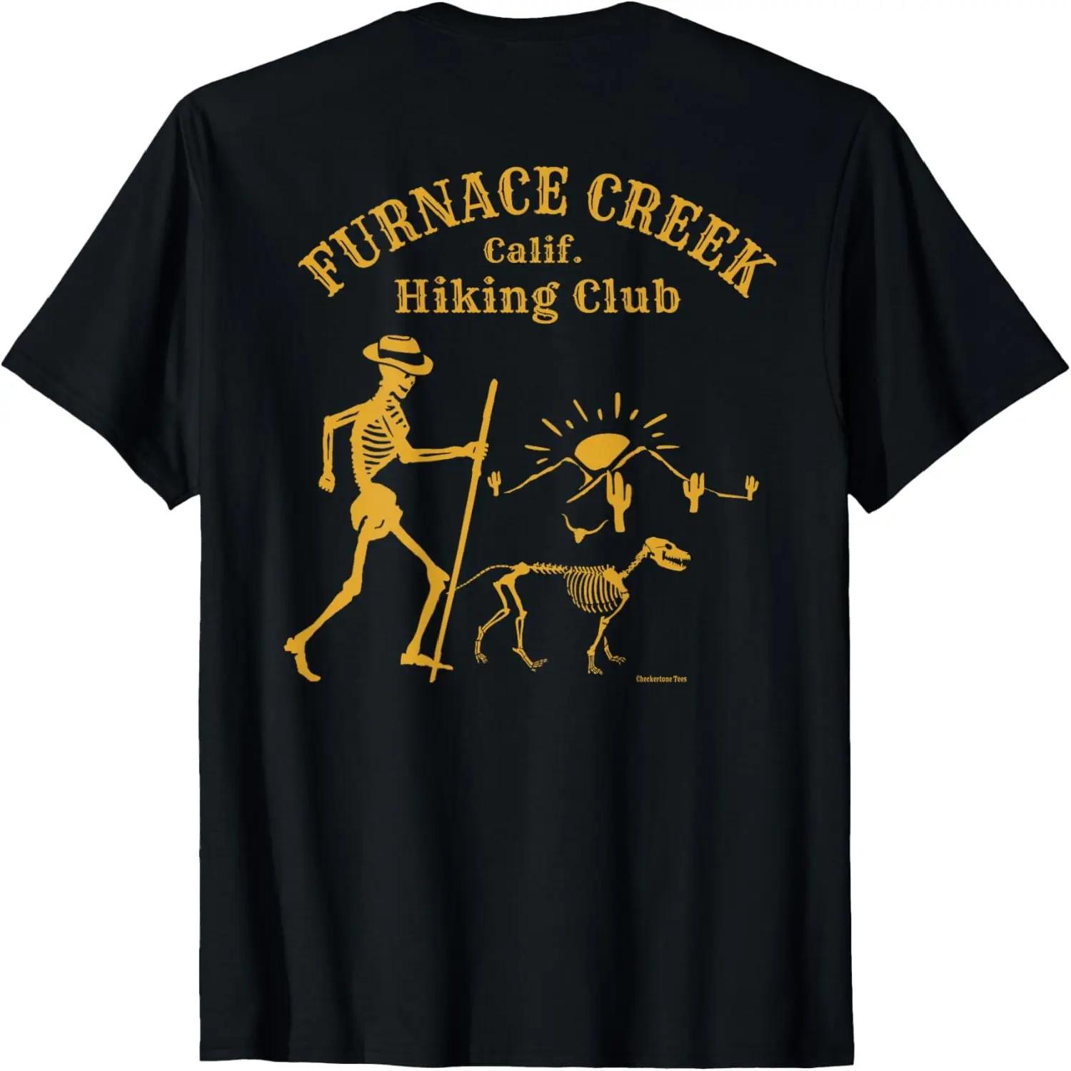 

Furnace Creek California Hiking Club Skeleton Man Dog Hiker T-Shirt XXXXXL чорний