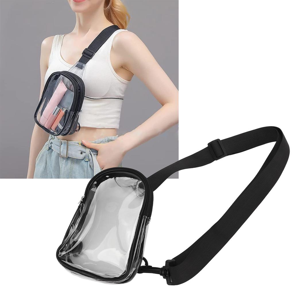 Transparent Shoulder Bag Fashion Large Capacity Waterproof Clr PVC Shoulder Bag for Daily Work Travel Bch