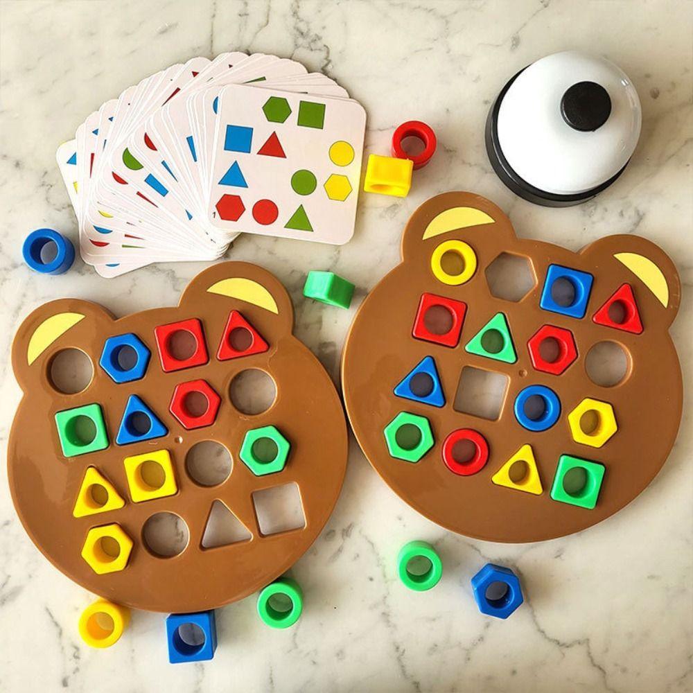 Pattern Cognitive Shape Matching Board Game Puzzle Board Color Recognition Toys Thinking Training