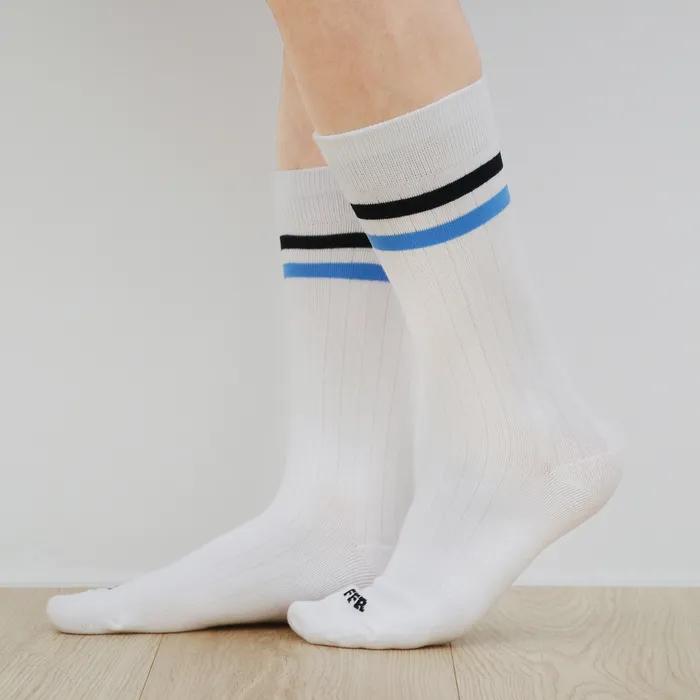 Daily Color Line Long Socks Sky Blue