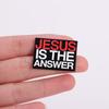HALLOWED BE THY GAINS Enamel Pins Custom JESUS IS THE ANSWER Brooches Lapel Badges Jewelry Gift for Believer Friends