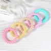 5PCS/Set Solid Color Telephone Wire Elastic Hair Bands Women Girls Cord Rubber Band Stretch Hair Accessories Headband Gum Holder