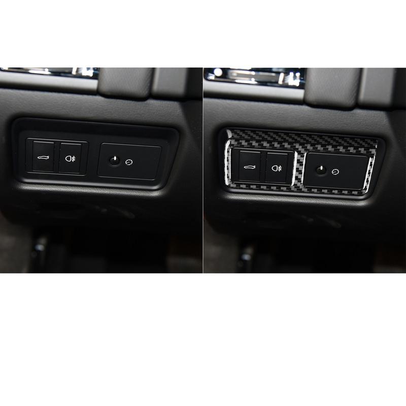 For Jaguar F-TYPE 2013-2024 Real Carbon Fiber Sticker Trument Headlight Switch Panel Car Accessories Interior Decorative