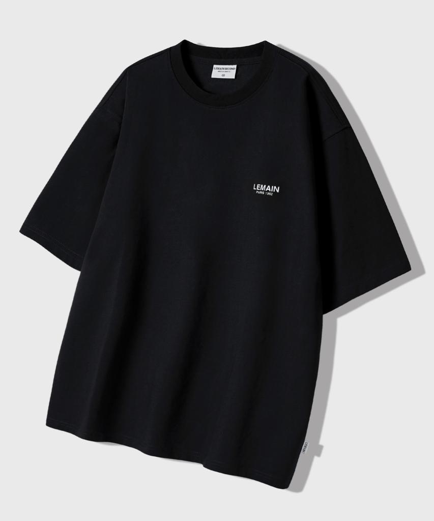 LEMAIN SECOND Back Point Studio Oversized Short Sleeve T-Shirt [Black]