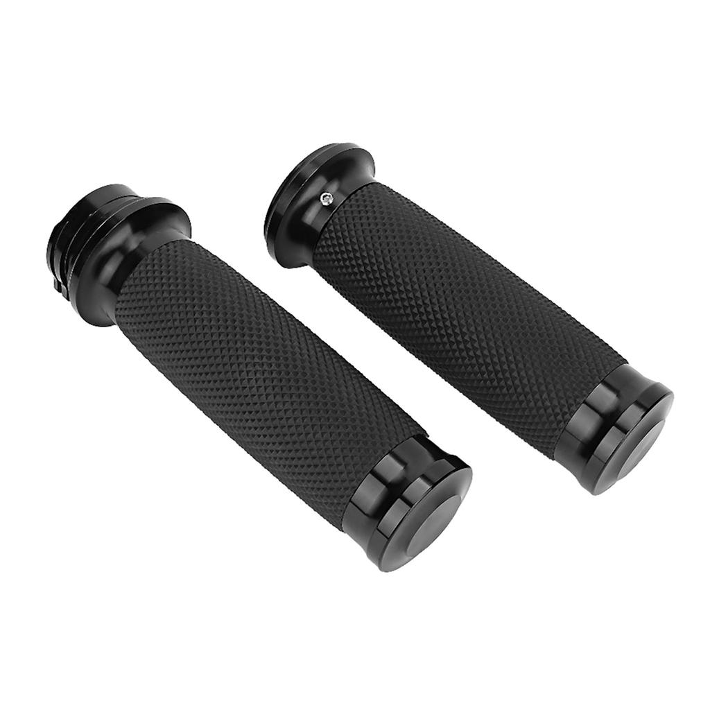 1 Pair Universal Motorcycle 25mm Handgrip Aluminum+Rubber Anti Slip Handlebar Grip Cover