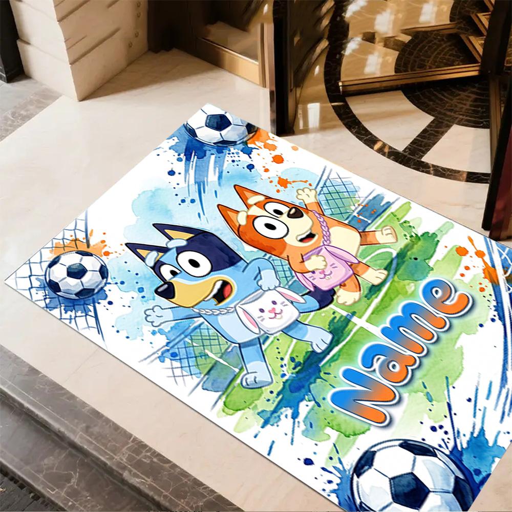 Halloween Night Adventure Customized Name Floor Rug Office Rug Suitable for Game Room Dormitory Dining Room Bedrooms Anti-slip Rug Decorate Offices