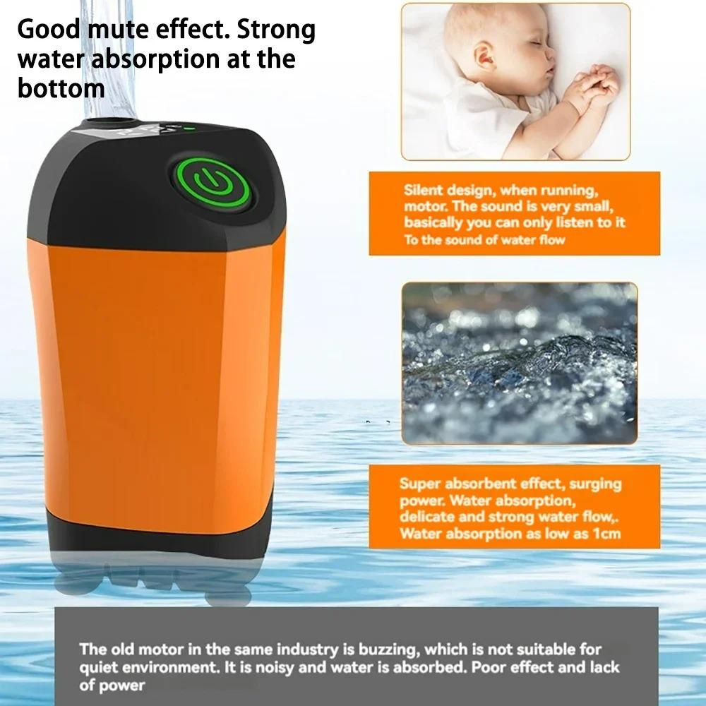 Portable Electric Shower Rechargeable Water Pump Self-Priming Shower Head for Home Dorm Camping Outdoor Bath