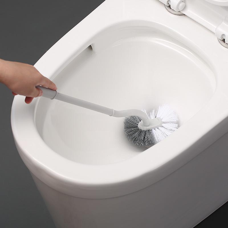 Wall-Mounted Punch-Free Toilet Brush for Clean, No Dead Corners