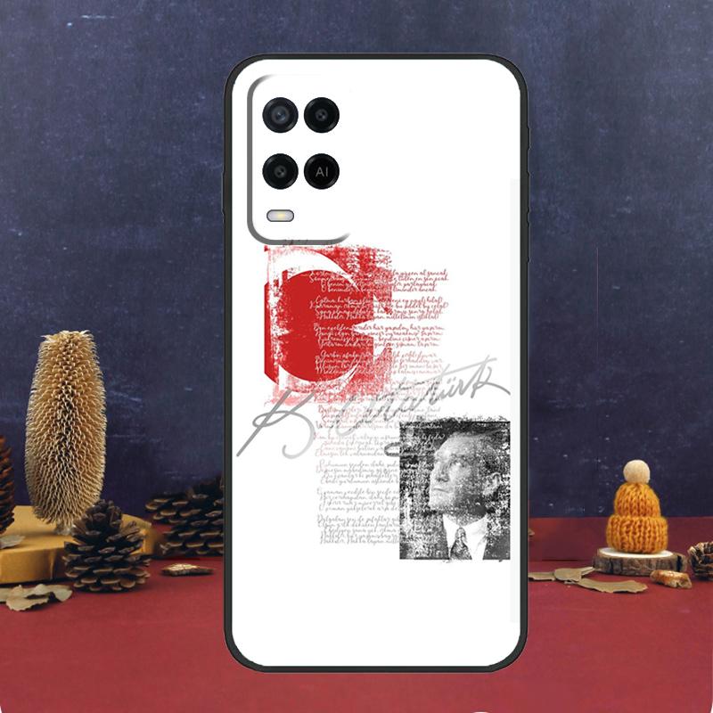 Turkey Mustafa Kemal Ataturk For OPPO A58 A78 A98 A15 A16 A17 A76 A96 A77 A52 A72 A5 A9 A79 A94 A74 A57S A53S A54S Case