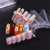 Transparent False Tips Display Stand Rectangle DIY Fake Nail Art Color Cards Nail Art Tips Sample Stand