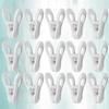 25 Pcs Plastic Towel Clips Bright Color Multi-purpose Windproof Clothespin Clothes Drying Hanger for Clothesline Utility (White)