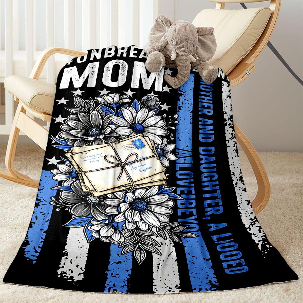Mother's Day Greeting Blanket Suitable for sofas,travel, living rooms also a good gift for friends and family Suitable for all seasons.