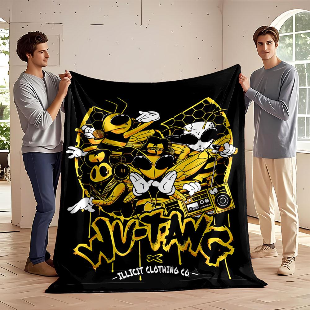 Wu-Tang Bee Hip-Hop Design for all seasons blanket lunch break throw gift