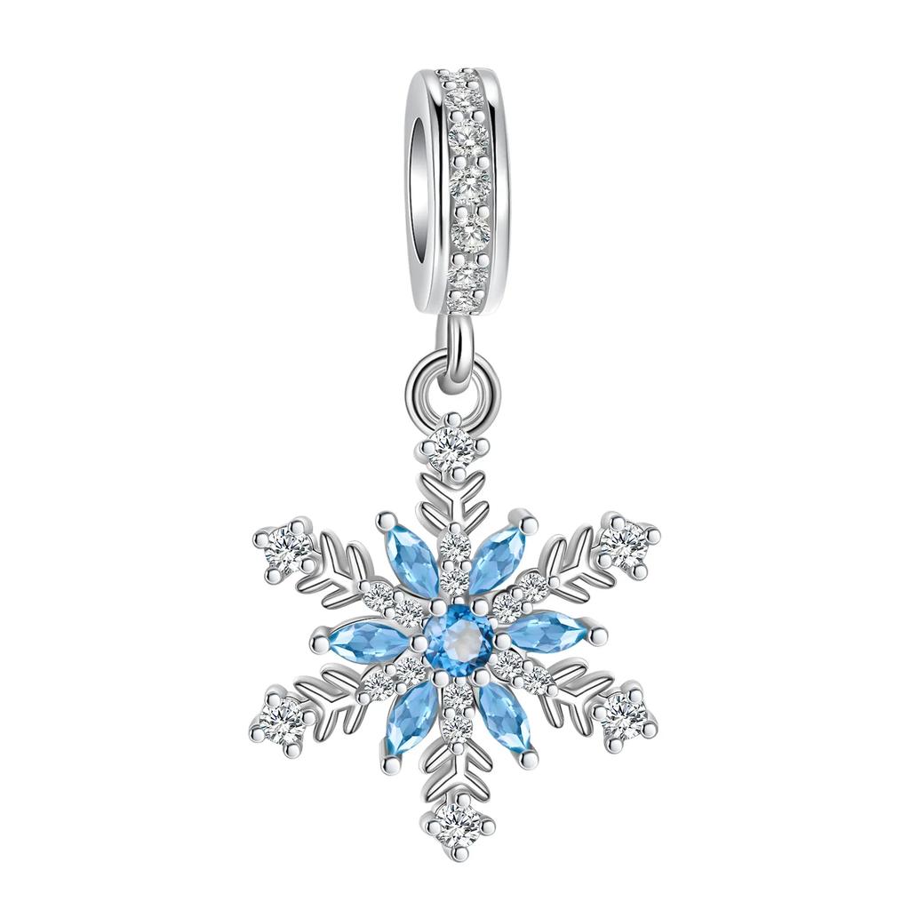 Classics Copper Skiing Penguin Charms Fit Original Bracelets Necklaces Geometric Snowflake Beads Jewelry Diy Gift