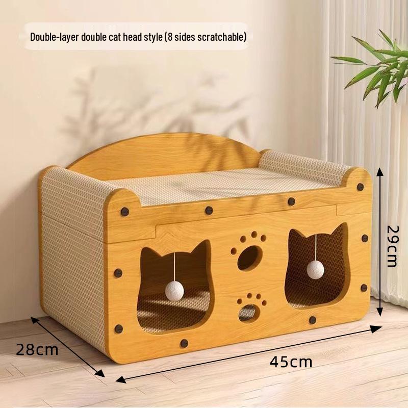 TV Style Cat Scratching Board and Bed: Durable, Debris-Free, Scratch-Resistant, All-in-One Cat Nest Toy