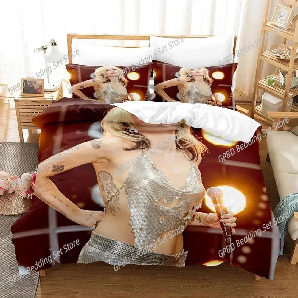 Singer Miley Cyrus Beding Set For Bedrom Soft Modern Bedspreads Comefortable Children Kids Soft Duvet Cover Comfortable Quilt Cover And Pilowcase