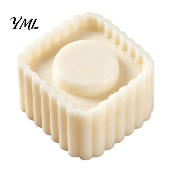 Baking Tools for Pastries Double-Headed Mooncake Mold, Sunflower Pattern Reusable ABS Hand-Press Detachable Easy Professional Pastry Embosser Cleaning