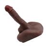 VaHppy Large 18.5*4.5cm 1.7kg Dildos Artificial Penis With Anus Sex Toys For Gay Girl Women Brown Skin Masturbator Free Hands Bent Arbitrarily