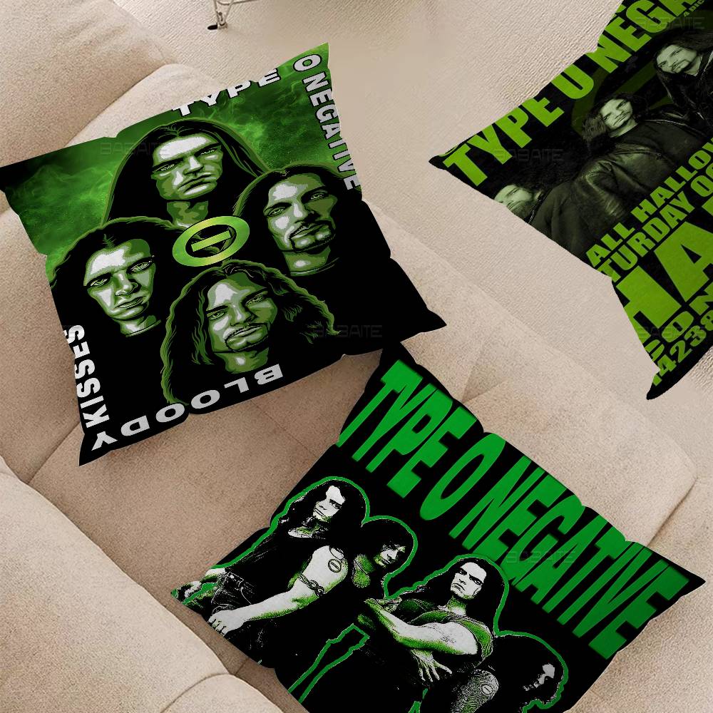 Rock Band T-Type O N-Negative Pillow Case Cushion Cover Car Throw Pillow Case For Sofa Car Christmas Gift 40x40cm 45x45cm
