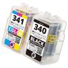 Compatible Ink Cartridges of 1 Black Cartridge 1 Color B/ue BC-340/BC-341 (Set 2 + Cartridge) (For Canon)