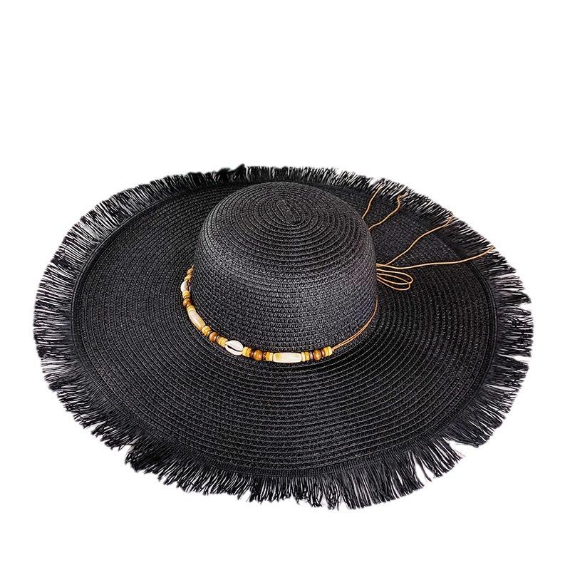Summer Sun Protection Big Brimmed Straw Hat Women's Versatile New Sun Hat Anti UV Face Shading Sun Hat
