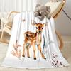Baby Deer Illustration Blankets are suitable for living rooms,making them an ideal choice for outdoor travel and gifts.