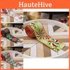 Elegant Christmas Woven Ribbon With Vibrant Red Edges For Festive Gift Wrapping