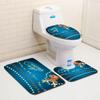 Christmas Bathroom Floor Mat Toilet Three-Piece Set