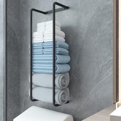 Stainless Steel Towel Rack with Screws Wall Mount Modern Heavy Duty Space Saving Vertical Bath Shower Towel Organizer Bathroom Supplies