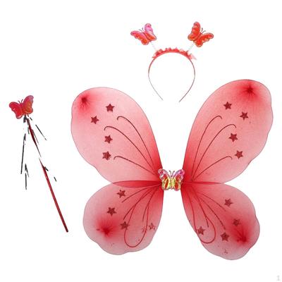 Kinder-Feen-Outfit mit Schmetterling und Haarreif für Rollenspiele