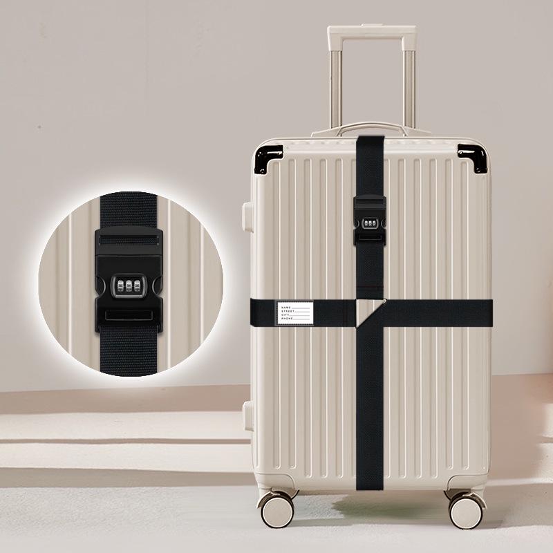 Luggage Strap: One-Word Cross Design, No Combination Lock