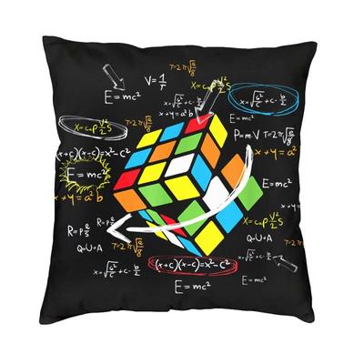 Mathe Rubik Rubix Rubiks Spieler Würfel Mathe Liebhaber Kissenbezug 45x45cm Heim Dekoration Druck Wurfkissen für Auto Doppelseitig
