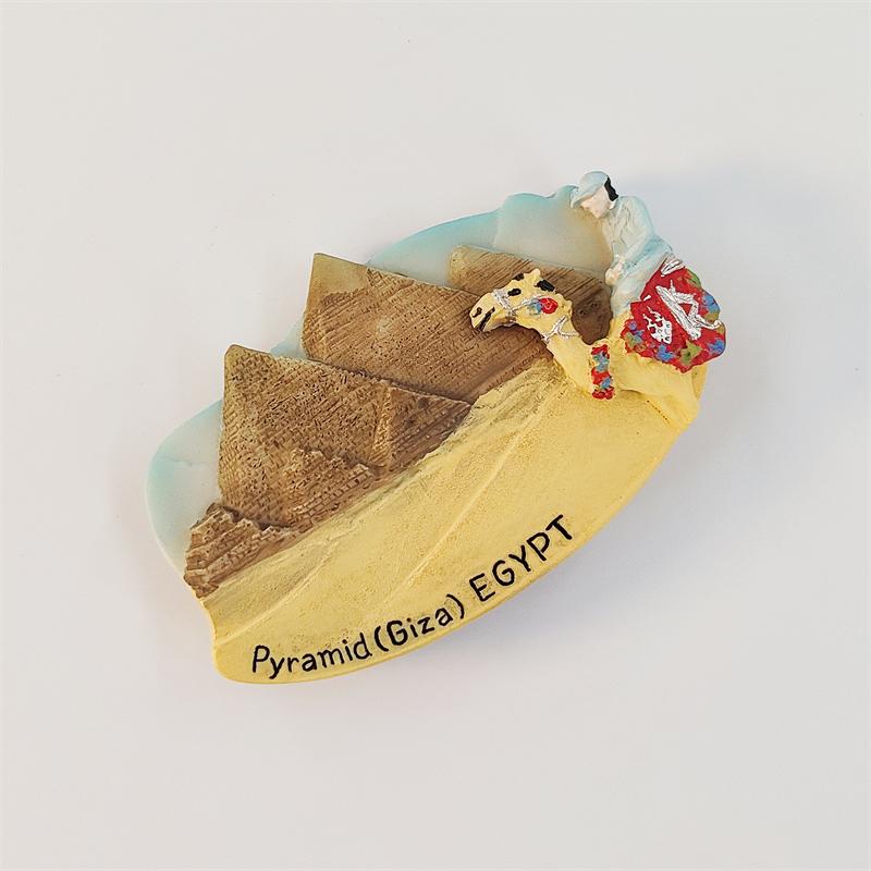 Ägypten Wüste Pyramide 3D Stereoskopisch Wahrzeichen Gebäude Tourismus Souvenirs Harzmalerei Dekoration Zuhause Kühlschrankmagnete