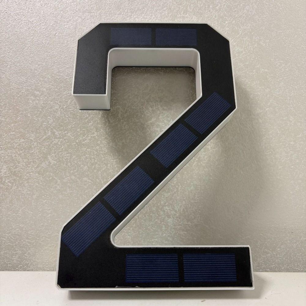 6.7IN Solar Lighted House Numbers Light No Wiring Solar Digital Doorplate  Party Centerpiece