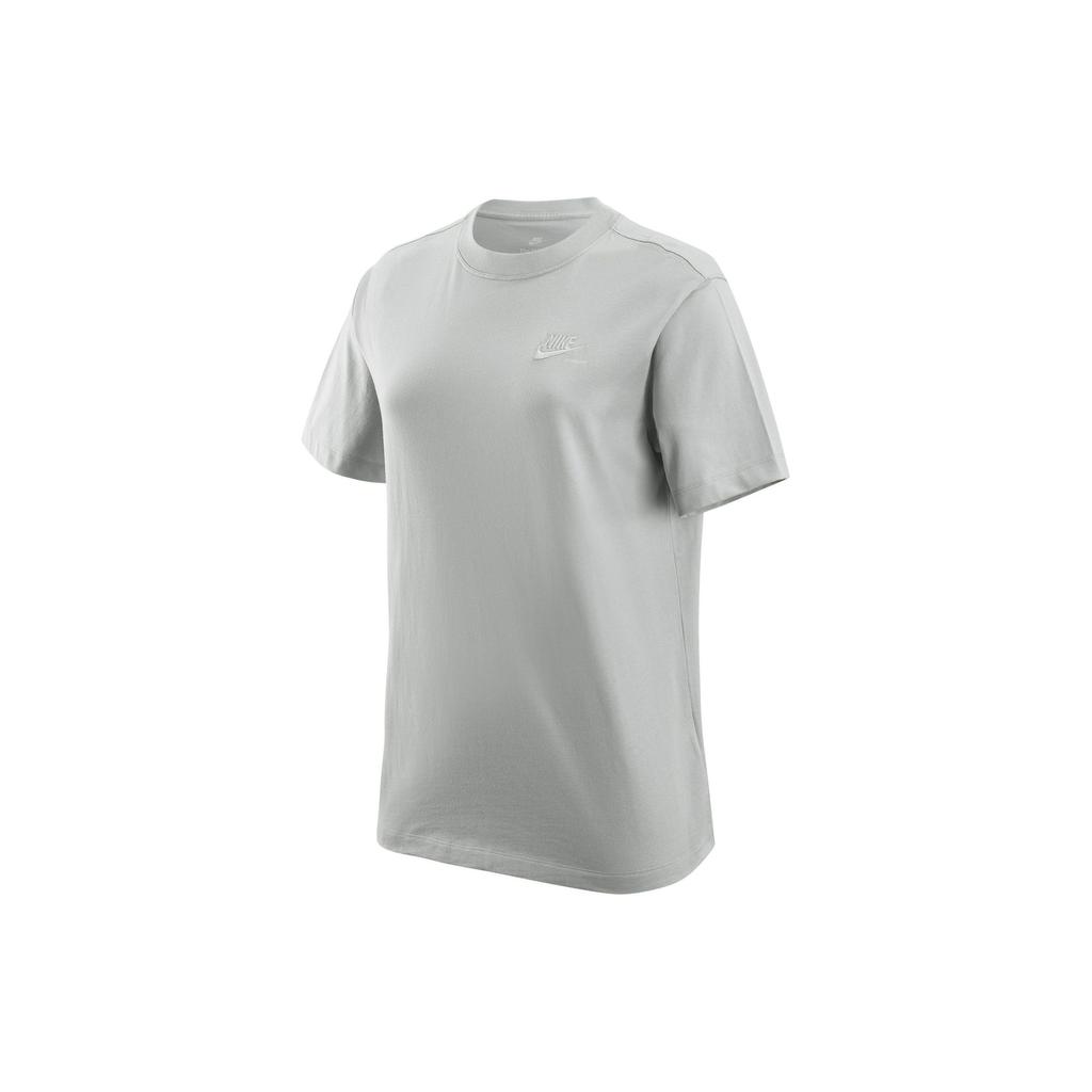 Nike Letter Print Round Neck Pullover Short Sleeve T-Shirt Women T-Shirts Light-Silver DR9025-034