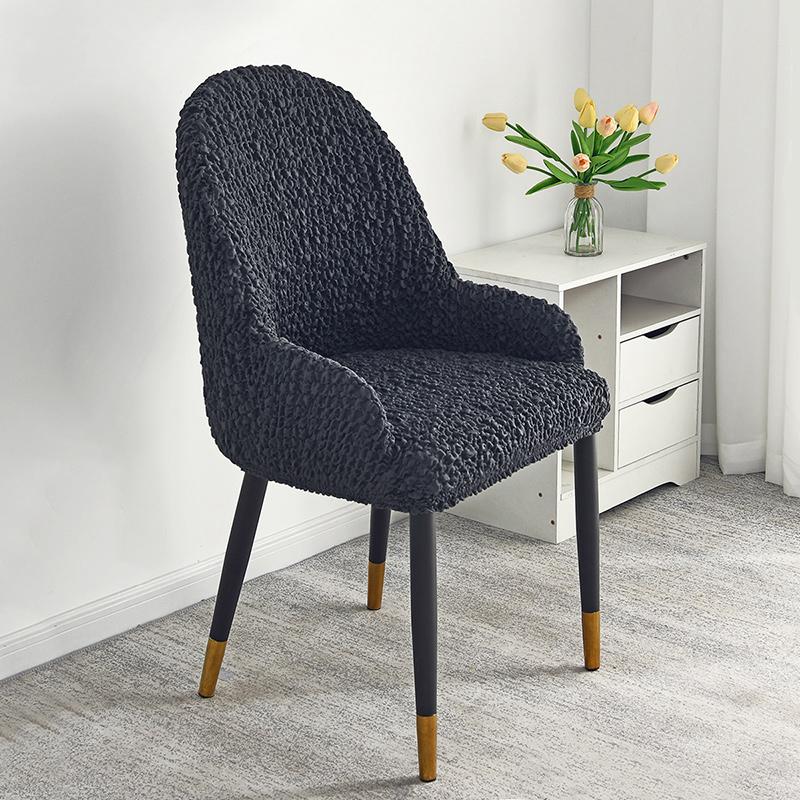 Чехол для стула из мятой ткани универсальный чехол для табурета эластичный чехол для стула с подлокотниками для домашнего бара отеля вечеринки банкета обеденного сиденья 3396₽