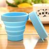High-Temperature Resistant Silicone Folding Cup with Lid - Candy Color, Portable for Travel and Sports